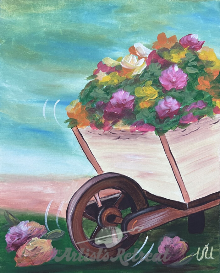 Wheelbarrow of Flowers - The Artist's Retreat