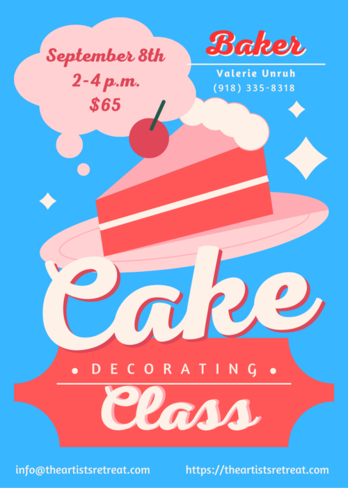 Cake Decorating Class Sept 8 - The Artist's Retreat, Collinsville, OK