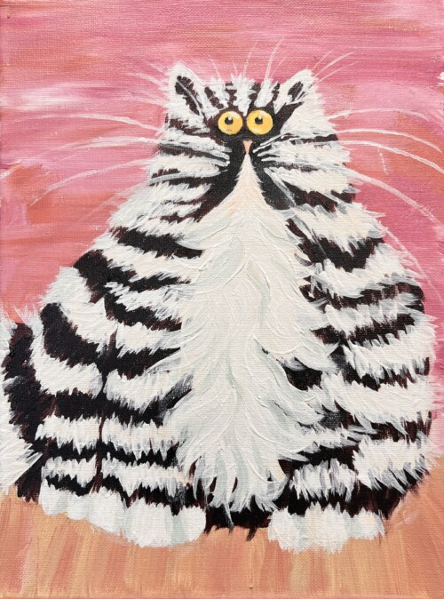 Paint this Fluffy Striped Kitty