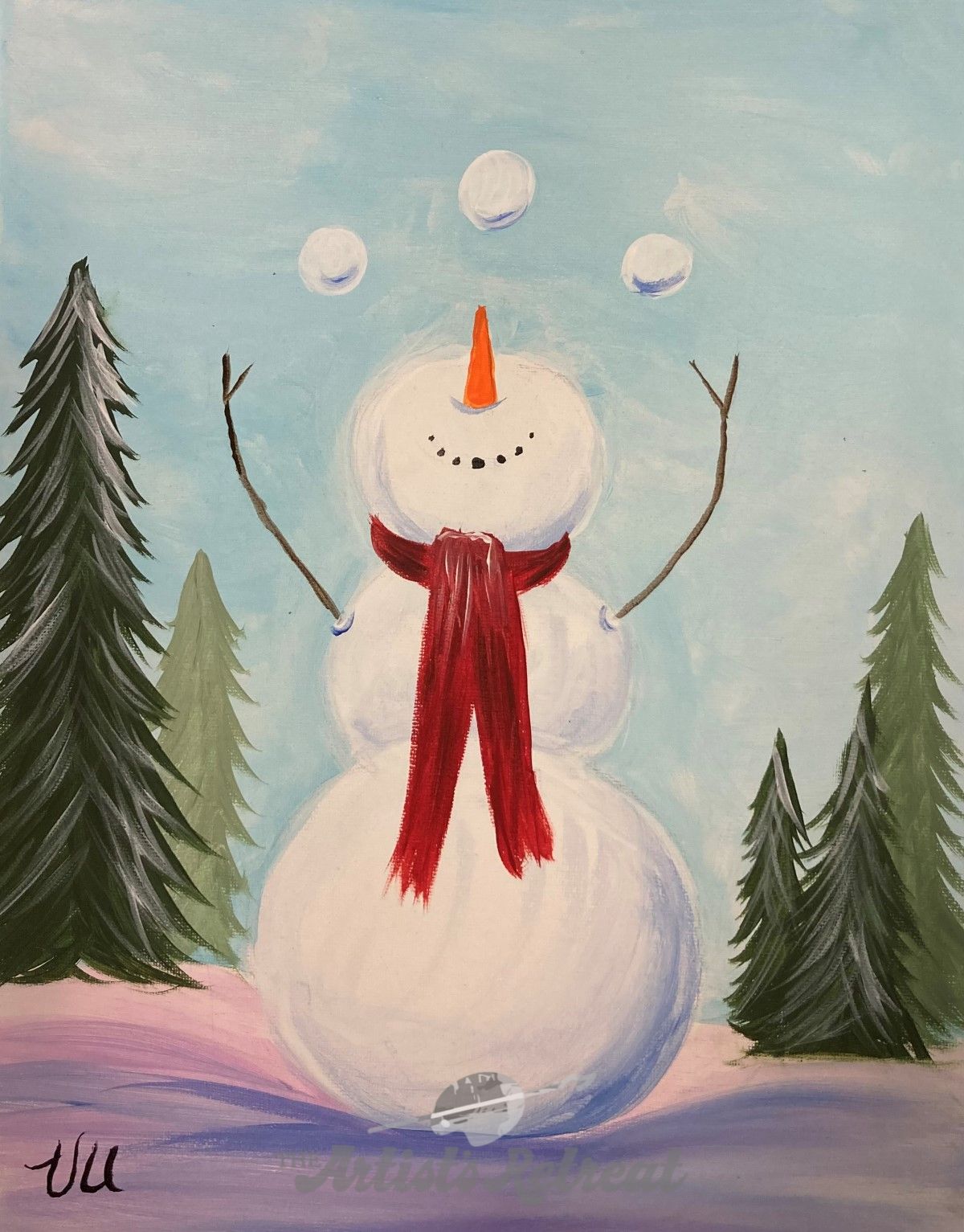 Juggling Snowman - The Artist's Retreat