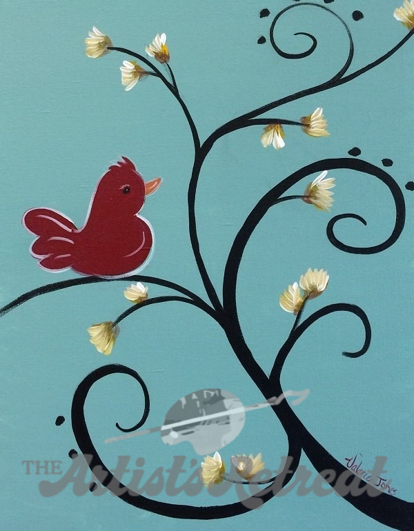 Redbird in a Tree - The Artist's Retreat