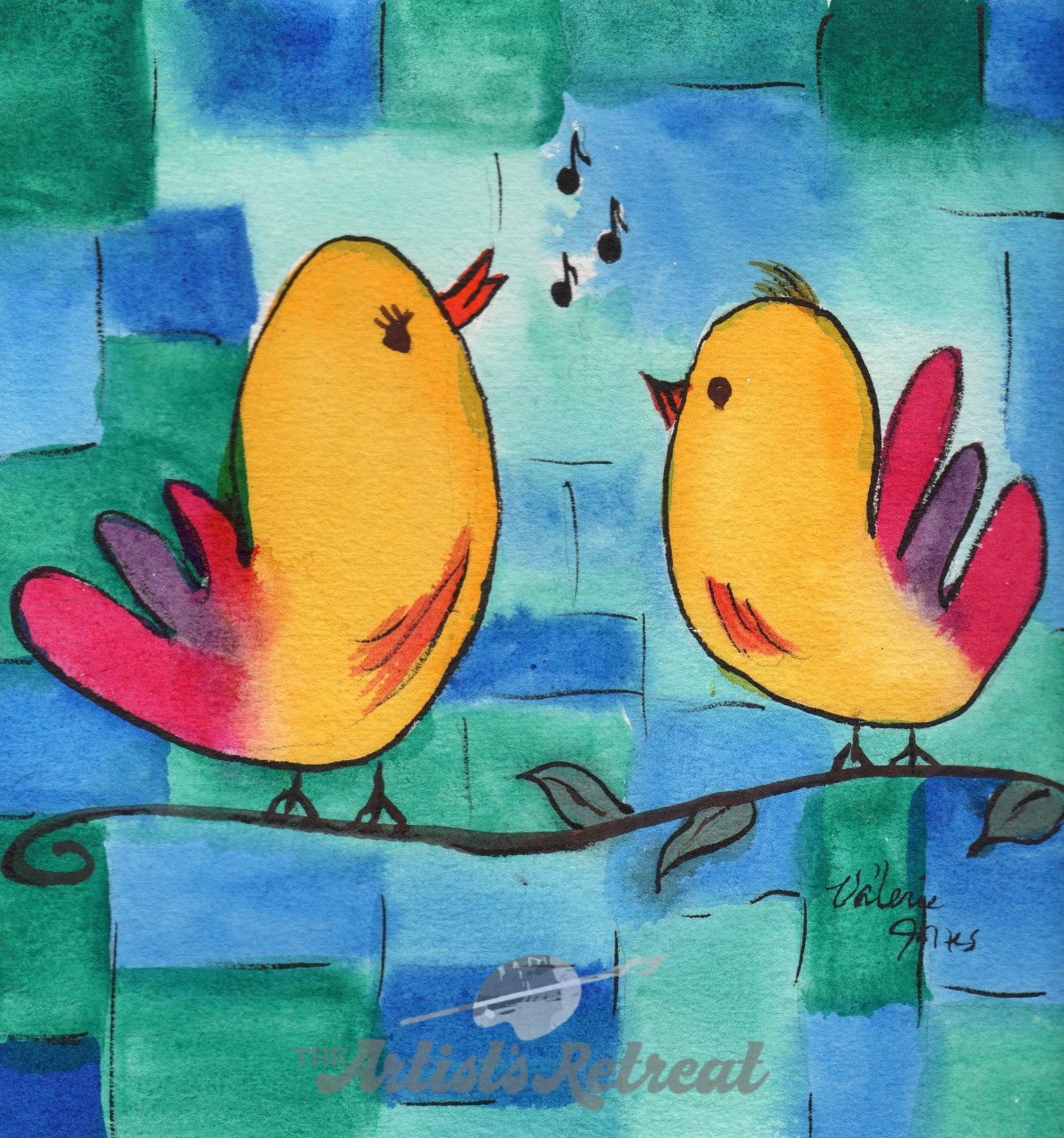 Watercolor Birds - The Artist's Retreat