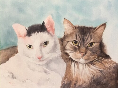 Watercolor Cats - Valerie Unruh - The Artist's Retreat - Collinsville, OK
