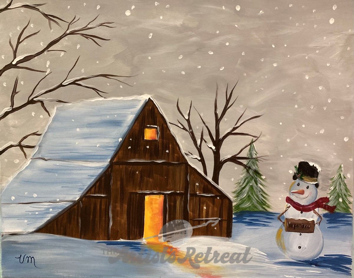 Winter Barn - The Artist's Retreat